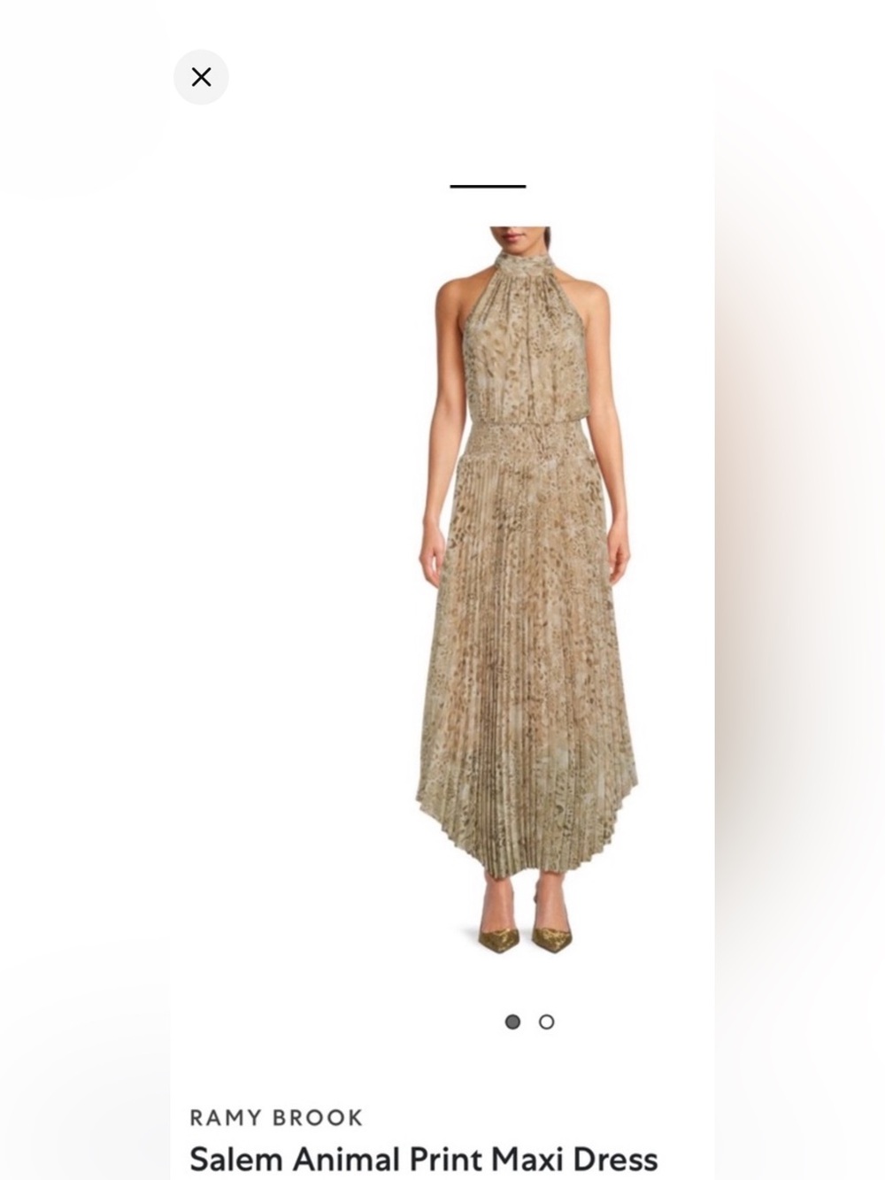 Ramy Brook Salem Maxi Dress with Subtle animal Print